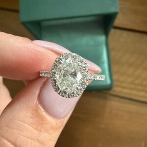 Oval Halo Diamond Engagement Ring